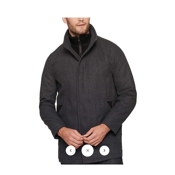 Marc New York  Men's Coyle Wool Stand Up Collar Coat Size XXL Charcoal NWT - Picture 2 of 11